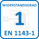 Klasse 1 nach EN 1143-1